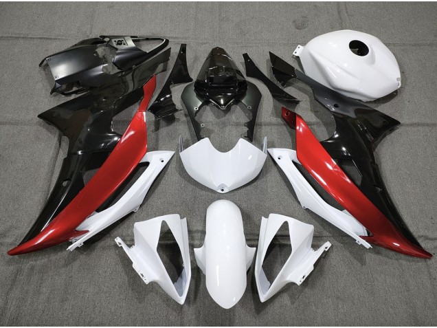 Rosso Bianco & Nero Personalizzato 08-16 Yamaha R6 Carena