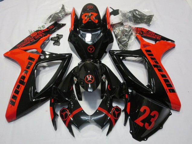 Rosso Jordan 06-07 Suzuki GSXR 600-750 Carena