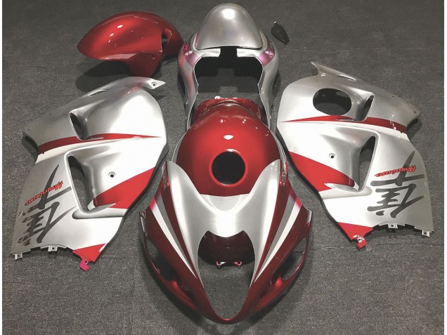 Rosso Lucido & Argento 97-07 Suzuki GSXR 1300 Carena