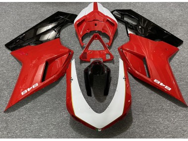 Rosso Lucido & Bianco (Adesivo 848) 07-14 Ducati 848 1098 1198 Carena
