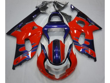 Rosso Lucido & Blu 01-03 Suzuki GSXR 600-750 Carena