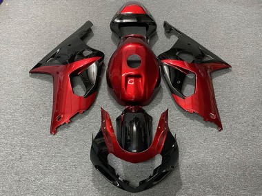 Rosso Lucido & Nero 01-03 Suzuki GSXR 600-750 Carena
