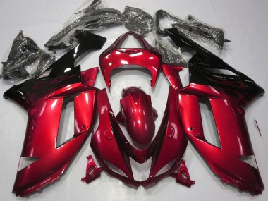 Rosso Lucido & Nero 07-08 Kawasaki ZX6R Carena