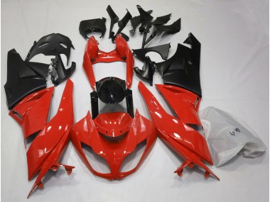Rosso Lucido & Nero 09-12 Kawasaki ZX6R Carena