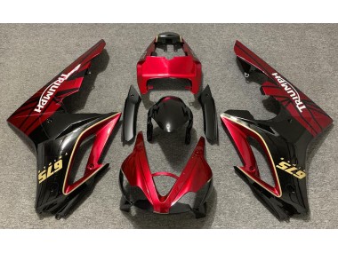 Rosso Lucido & Nero 09-12 Triumph Daytona 675 Carena