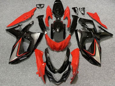 Rosso Lucido & Nero 09-16 Suzuki GSXR 1000 Carena