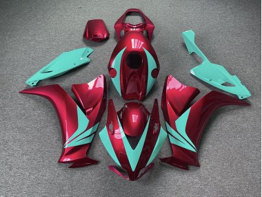 Rosso Lucido & Verde Acqua 12-16 Honda CBR1000RR Carena