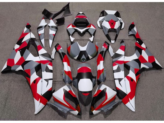 Rosso Mimetico Tinta Unita 08-16 Yamaha R6 Carena