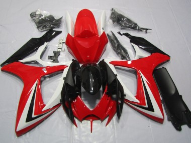 Rosso Nero & Bianco 06-07 Suzuki GSXR 600-750 Carena
