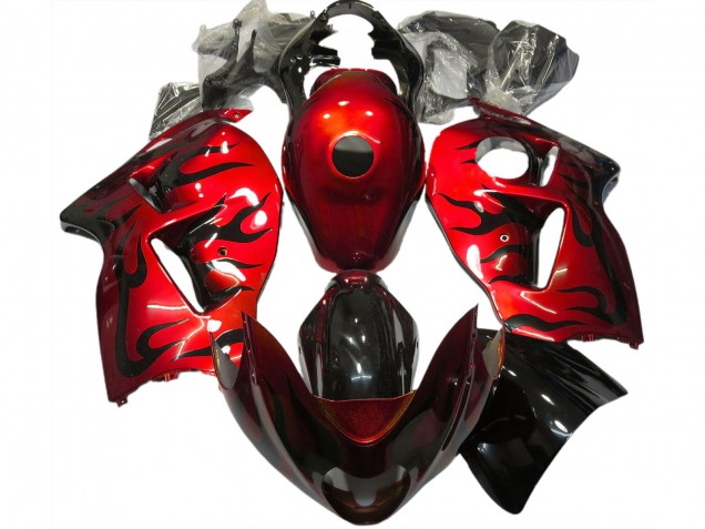 Rosso & Nero Fiamma 97-07 Suzuki GSXR 1300 Carena