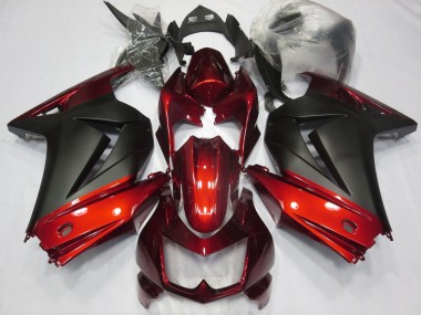 Rosso & Nero Opaco 08-12 Kawasaki Ninja 250 Carena
