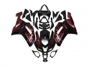 Rouge Brillant Flamme 07-08 Kawasaki ZX6R Carena