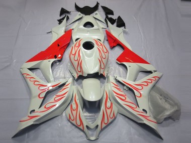 Rouge Flamme Sur Blanc 07-08 Honda CBR600RR Carena