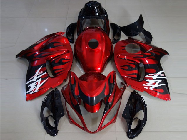 Rouge Vif Et Flamme 08-20 Suzuki GSXR 1300 Carena