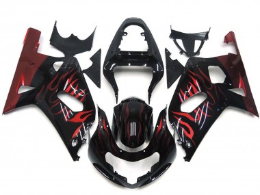 Rouge Vif Flamme 01-03 Suzuki GSXR 600-750 Carena