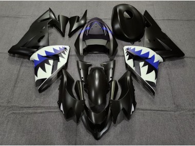 Squalo Nero Opaco & Blu Scuro 04-05 Kawasaki ZX10R Carena
