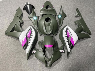 Squalo Verde Opaco & Rosa 07-08 Honda CBR600RR Carena