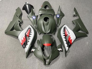 Squalo Verde Opaco & Rosso 07-08 Honda CBR600RR Carena