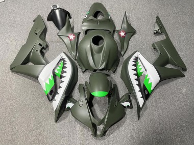 Squalo Verde Opaco & Verde Chiaro 07-08 Honda CBR600RR Carena