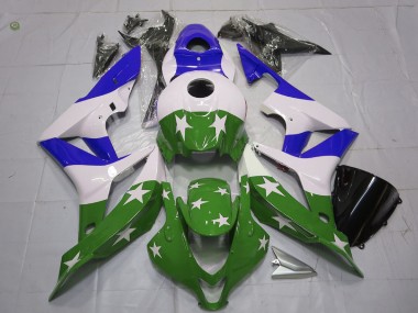 Stelle & Strisce Verdi & Blu 07-08 Honda CBR600RR Carena