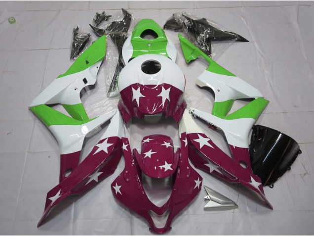 Stelle & Strisce Verdi & Marroni 07-08 Honda CBR600RR Carena