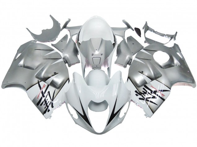 Stile Argento & Bianco Lucido OEM 97-07 Suzuki GSXR 1300 Carena