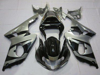 Stile Argento & Nero OEM 00-02 Suzuki GSXR 1000 Carena