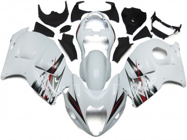 Stile Bianco Lucido & Argento 97-07 Suzuki GSXR 1300 Carena