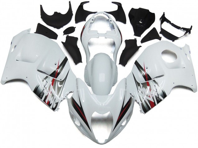 Stile Bianco Lucido & Argento 97-07 Suzuki GSXR 1300 Carena
