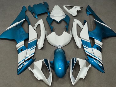 Stile Bianco Lucido & Azzurro OEM 08-16 Yamaha R6 Carena
