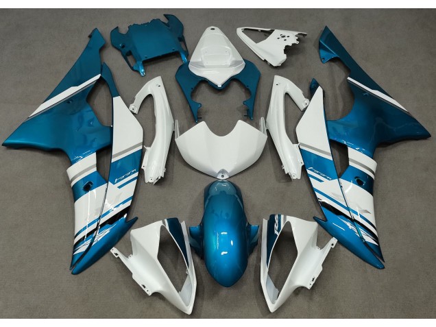 Stile Bianco Lucido & Azzurro OEM 08-16 Yamaha R6 Carena