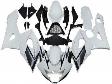 Stile Bianco Lucido Con Sfumature Argento 05-06 Suzuki GSXR 1000 Carena