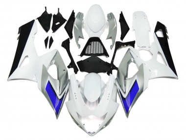 Stile Bianco Lucido Con Sfumature Argento & Blu 05-06 Suzuki GSXR 1000 Carena