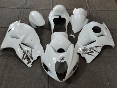 Stile Bianco Lucido OEM Con Decalcomanie Argento 97-07 Suzuki GSXR 1300 Carena