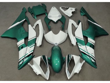 Stile Bianco Lucido & Verde Schiuma Di Mare OEM 08-16 Yamaha R6 Carena