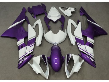 Stile Bianco Lucido & Viola OEM 08-16 Yamaha R6 Carena