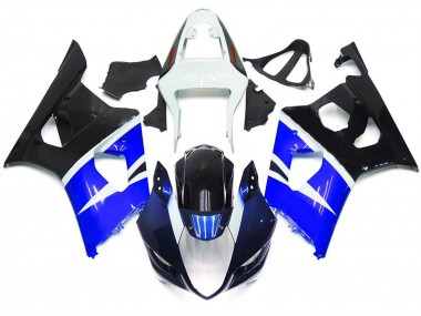 Stile Personalizzato Blu & Nero Lucido 03-04 Suzuki GSXR 1000 Carena