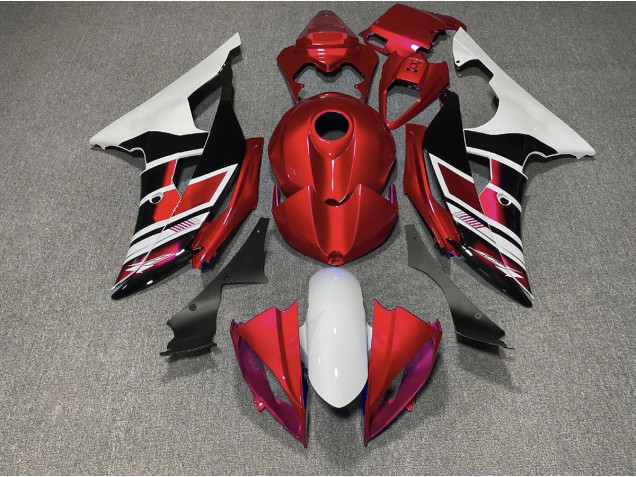 Stile Rosso Bianco & Nero OEM 08-16 Yamaha R6 Carena