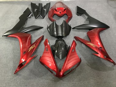 Stile Rosso Bordeaux & Fibra Di Carbonio 04-06 Yamaha R1 Carena