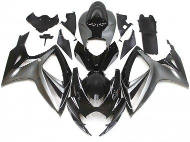 Stile Speciale Argento & Nero OEM 06-07 Suzuki GSXR 600-750 Carena