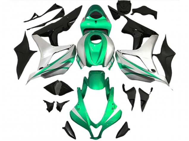 Stile Verde Brillante & Argento OEM 07-08 Honda CBR600RR Carena