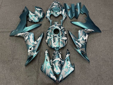 Verde Acqua Scuro Camo 04-06 Yamaha R1 Carena