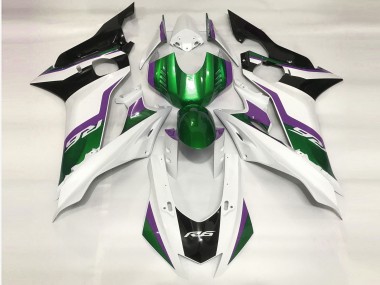 Verde & Bianco Lucido 17-21 Yamaha R6 Carena
