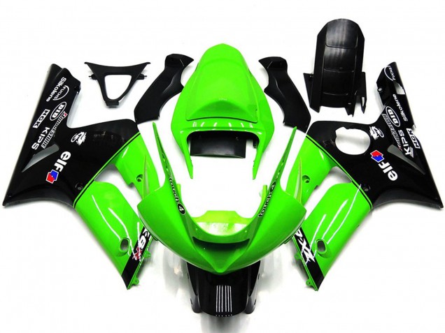 Verde Chiaro & Nero Elf 03-04 Kawasaki ZX6R Carena