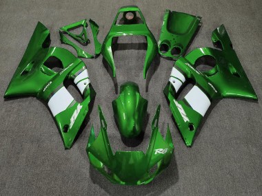 Verde Intenso & Bianco 98-02 Yamaha R6 Carena