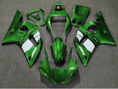 Verde Intenso & Bianco 98-02 Yamaha R6 Carena