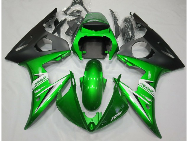 Verde Lucido & Bianco 05 Yamaha R6 Carena