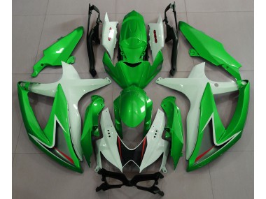Verde Lucido & Bianco 08-10 Suzuki GSXR 600-750 Carena