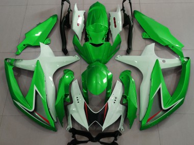Verde Lucido & Bianco 08-10 Suzuki GSXR 600-750 Carena