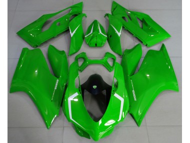 Verde Lucido & Bianco 11-14 Ducati 1199 Carena